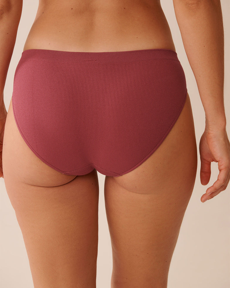 La Vie en Rose_Dry Rose_Seamless Fabric Ribbed Bikini Panty_20200667_60111_02