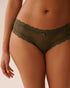 La Vie en Rose_Rifle Green_Swiss Dot Mesh and Lace Trim Cheeky Panty_20200675_30048_01
