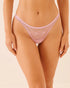La Vie en Rose_Cherry Blossom_Bow-Detail Mesh and Lace Trim Thong Panty_20200706_60074_01