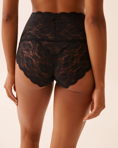 La Vie en Rose_Black Beauty_Lace High Waist Bikini Panty_20200719_00001_02