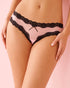 La Vie en Rose_Tickled Pink_Heart-shaped Microfiber and Lace Trim Cheeky Panty_20200739_60229_01