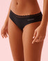 La Vie en Rose_Black Beauty_Microfiber and Lace Trim Cheeky Panty_20200747_00001_01