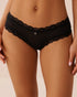 La Vie en Rose Black Beauty Women Mesh Stripe And Lace Trim Cheeky Panty SKU: 20200768_00001 Image 01