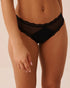 La Vie en Rose Black Beauty Women Mesh and Lace Trim Cheeky Panty SKU: 20200771_00001 Image 01