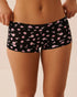 La Vie en Rose Black Beauty Rosettes Women Modal Boyshort Panty SKU: 20200802_P00518 Image 01