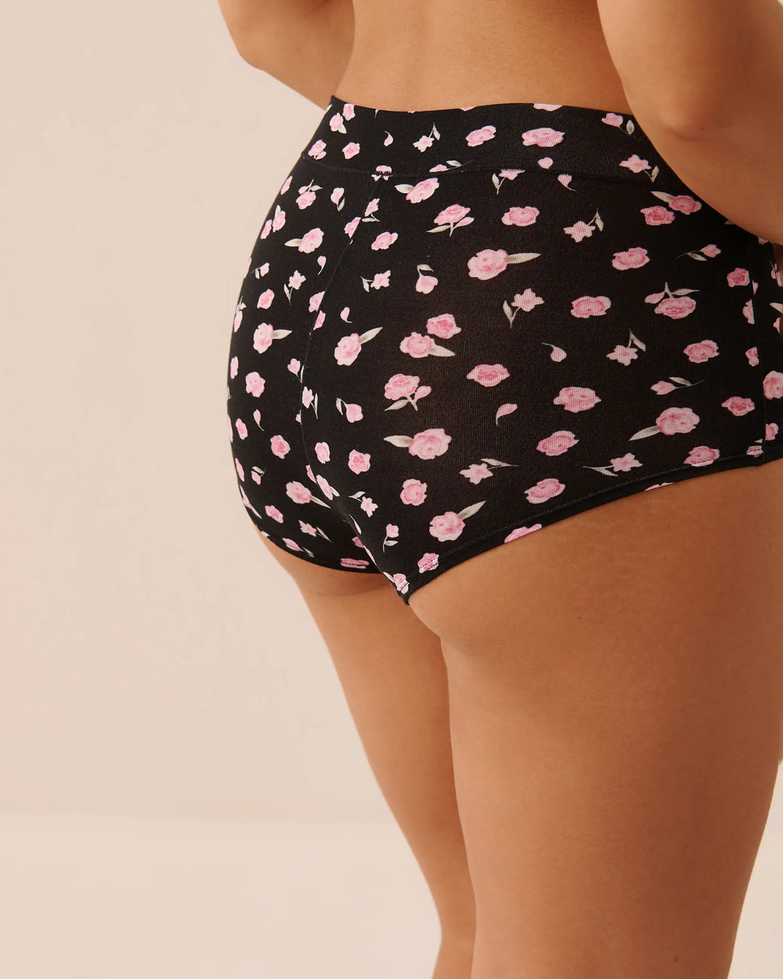 La Vie en Rose Black Beauty Rosettes Women Modal High Waist Hiphugger Panty SKU: 20200803_P00518 Image 02