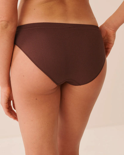 La Vie en Rose Brown Stone Women Seamless Fabric Ribbed Bikini Panty SKU: 20200837_20131 Image 02