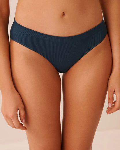 La Vie en Rose Midnight Navy Women Seamless Fabric Ribbed Bikini Panty SKU: 20200837_40008 Image 01