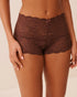 La Vie en Rose Brown Stone Women Lace High Waist Boyshort Panty SKU: 20200845_20131 Image 01