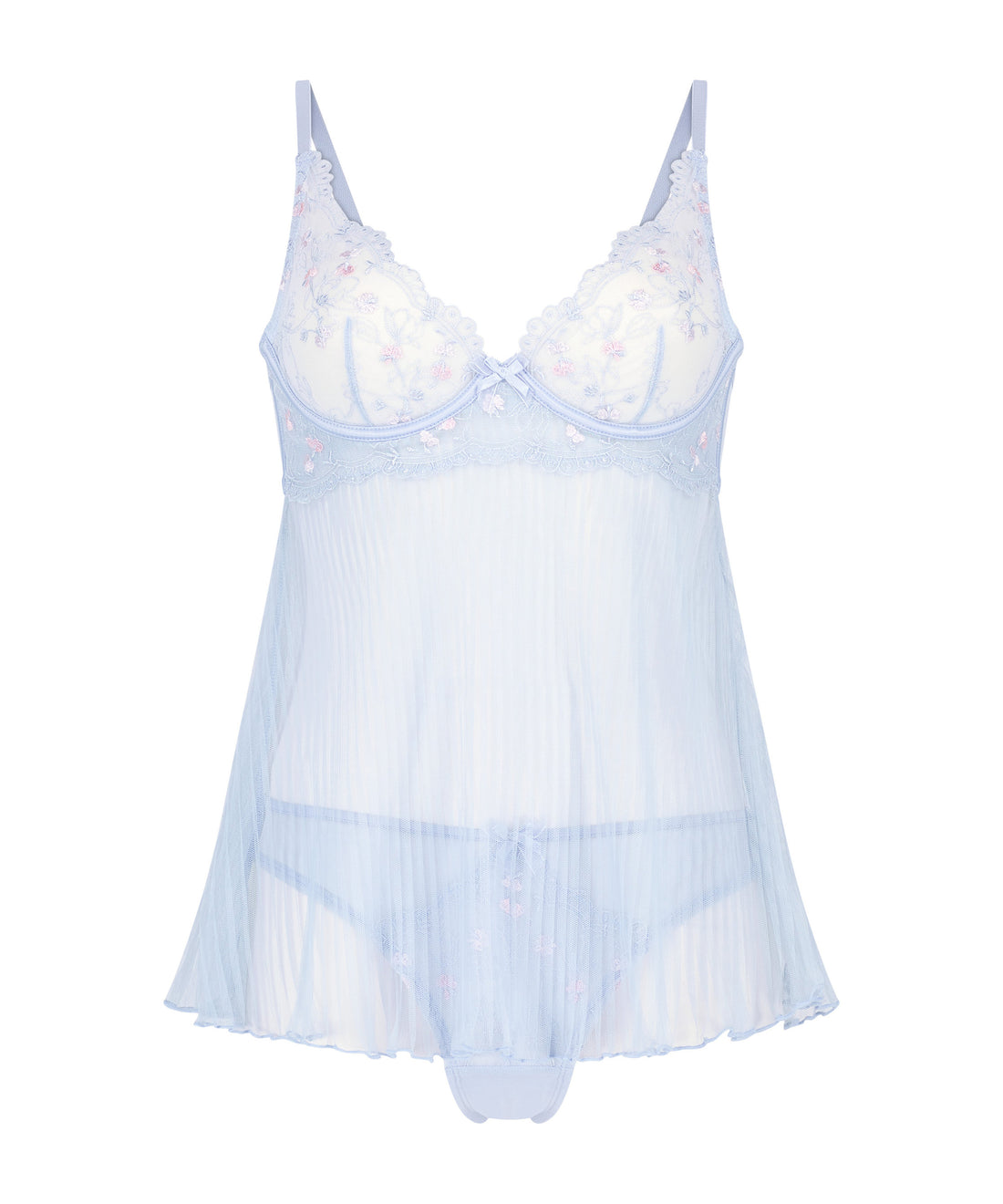 Wired Plisse Chiffon Olivia Babydoll In Different Cup Sizes_202331_Kentucky Blue_01