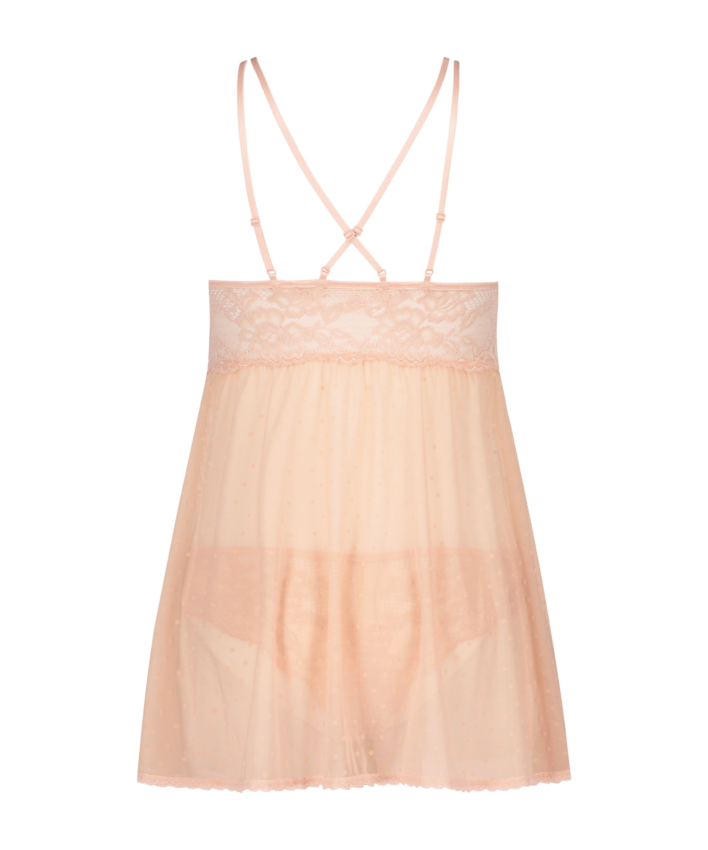 Dot Mesh Lace Beatriz Babydoll_202356_Peach Skin_02