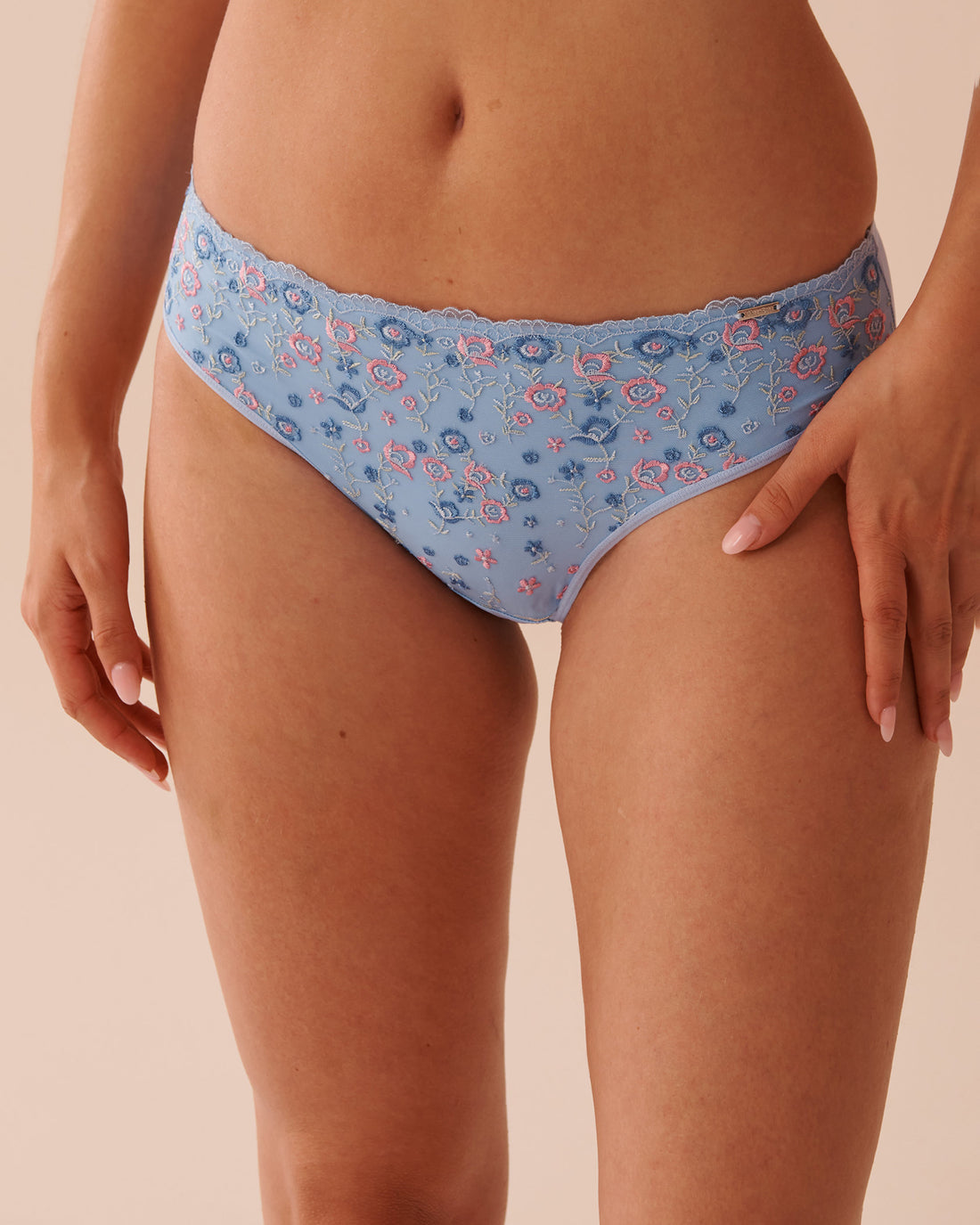 La Vie en Rose_Microfiber and Mesh Sleek Back Bikini Panty_20300365_P40415_01