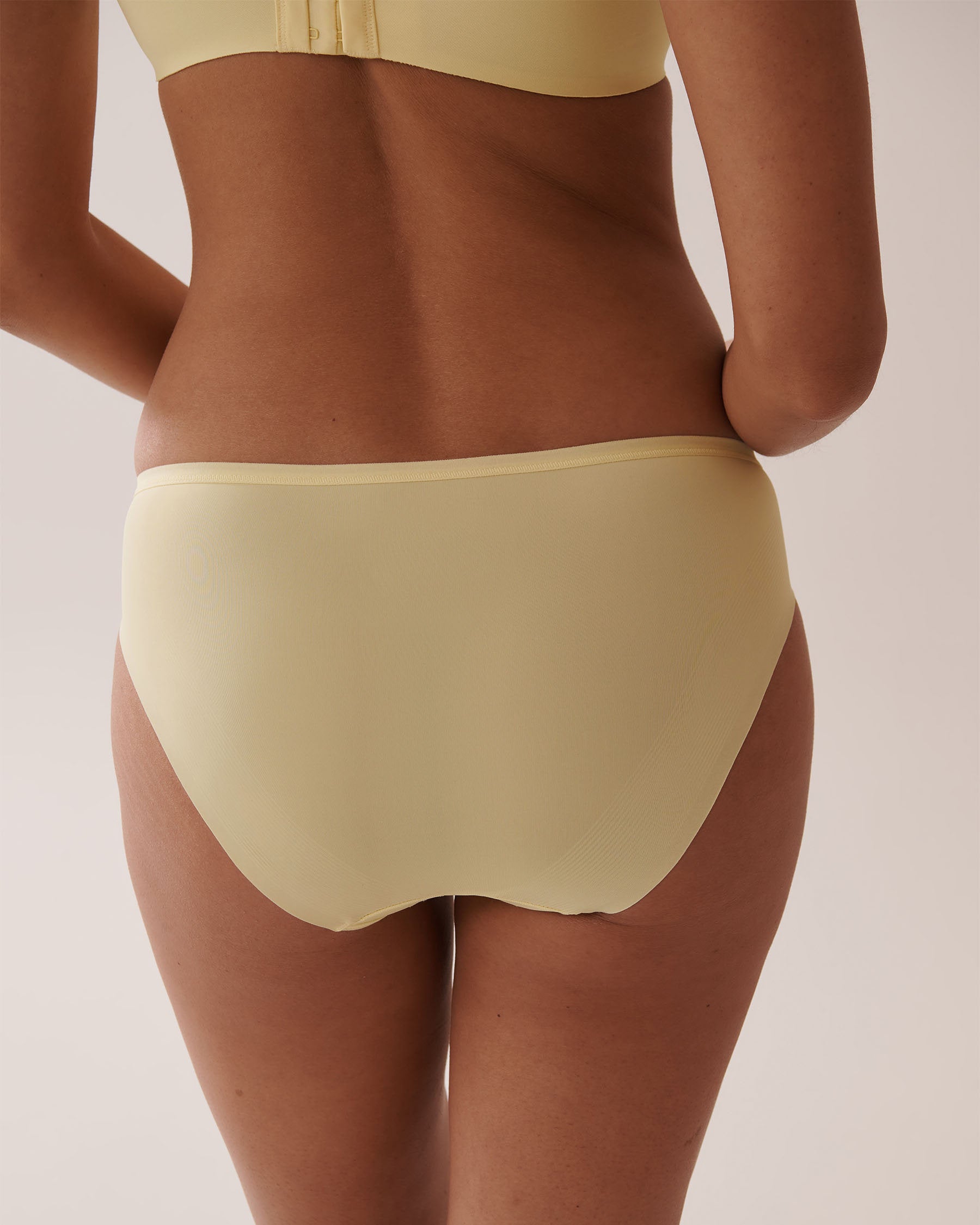 La Vie en Rose_Microfiber and Mesh Sleek Back Bikini Panty_20300386_70033_02