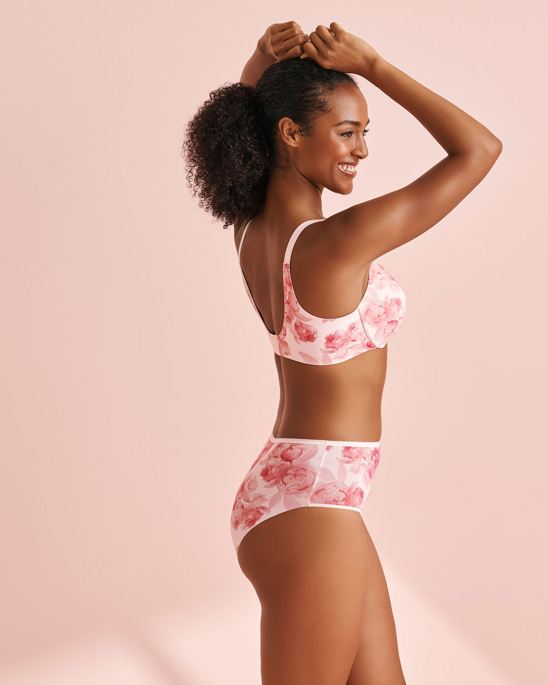 La Vie en Rose_Multi Pink Roses_Microfiber Sleek Back High Waist Bikini Panty_20300408_p60354_01