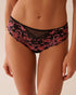 La Vie en Rose_Pink & Black Flowers_Embroidered Mesh Cheeky Panty_20300418_P00434_01