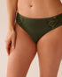 La Vie en Rose_Rifle Green_Microfiber and Lace Sleek Back Bikini Panty_20300424_30048_01