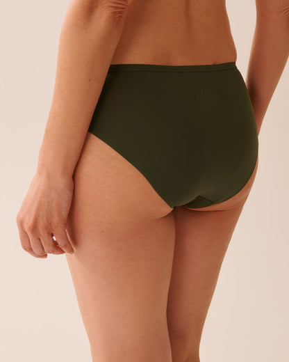 La Vie en Rose_Rifle Green_Microfiber and Lace Sleek Back Bikini Panty_20300424_30048_02