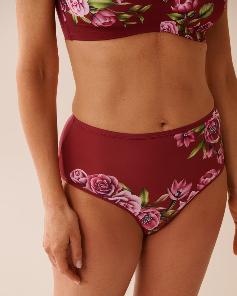La Vie en Rose_Sun-Dried Flowers_Microfiber Sleek Back High Waist Bikini Panty_20300428_P60390_01