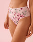 La Vie en Rose Pink Flowers Women Microfiber Sleek Back High Waist Bikini Panty SKU: 20300483_P60446 Image 01