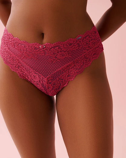 La Vie en Rose_Fuchsia Rose_Lace High Waist Cheeky Panty_20300486_60228_04