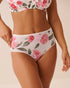 La Vie en Rose Snow White Flowers Women Microfiber Sleek Back High Waist Bikini Panty SKU: 20300495_P10585 Image 01