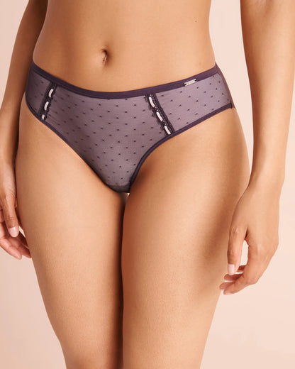 La Vie en Rose Plum Perfect Women Microfiber And Mesh Sleek Back Bikini Panty SKU: 20300537_50103 Image 01