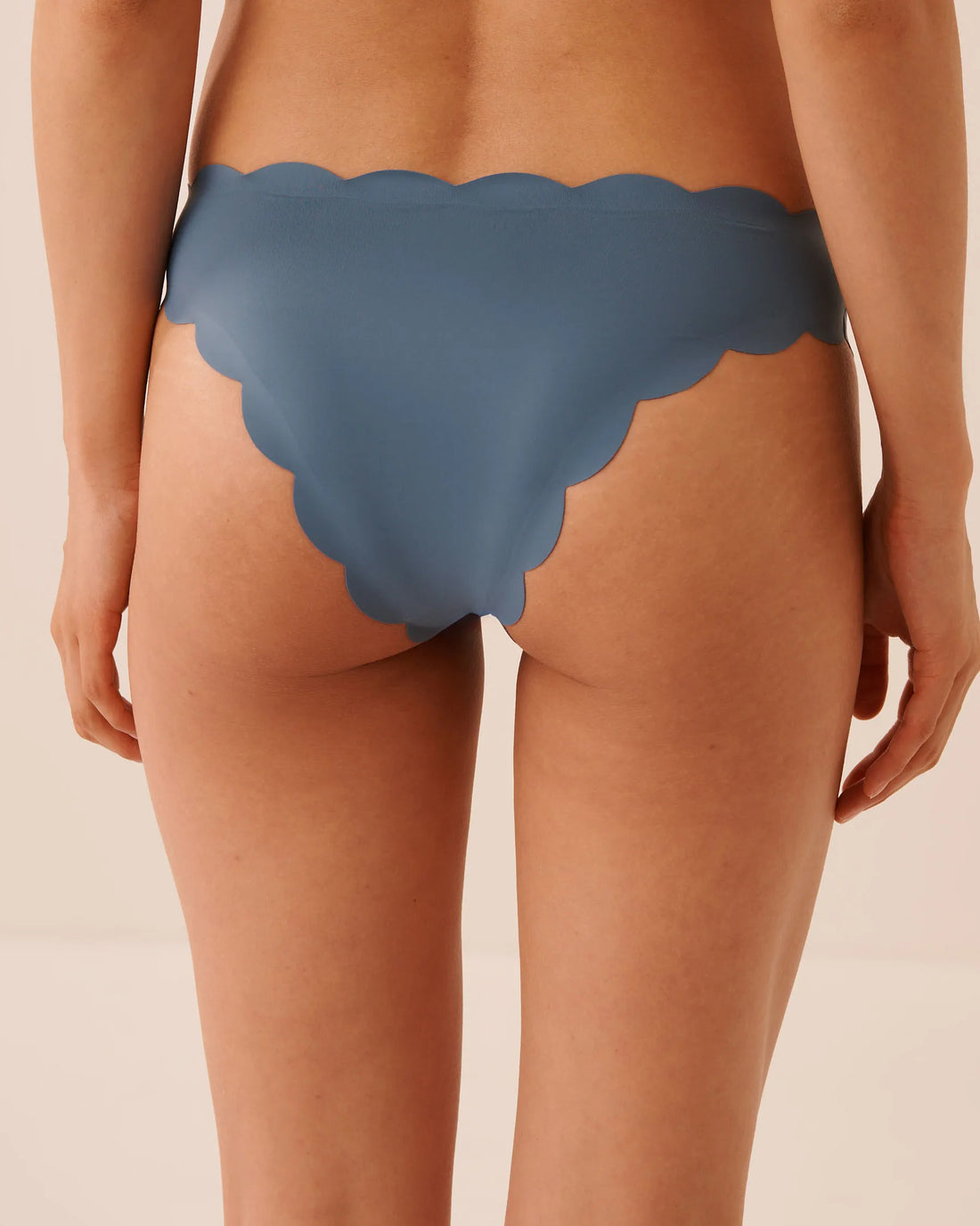 La Vie en Rose China Blue Women Scalloped Microfiber Brazilian Panty SKU: 20300539_40126 Image 02