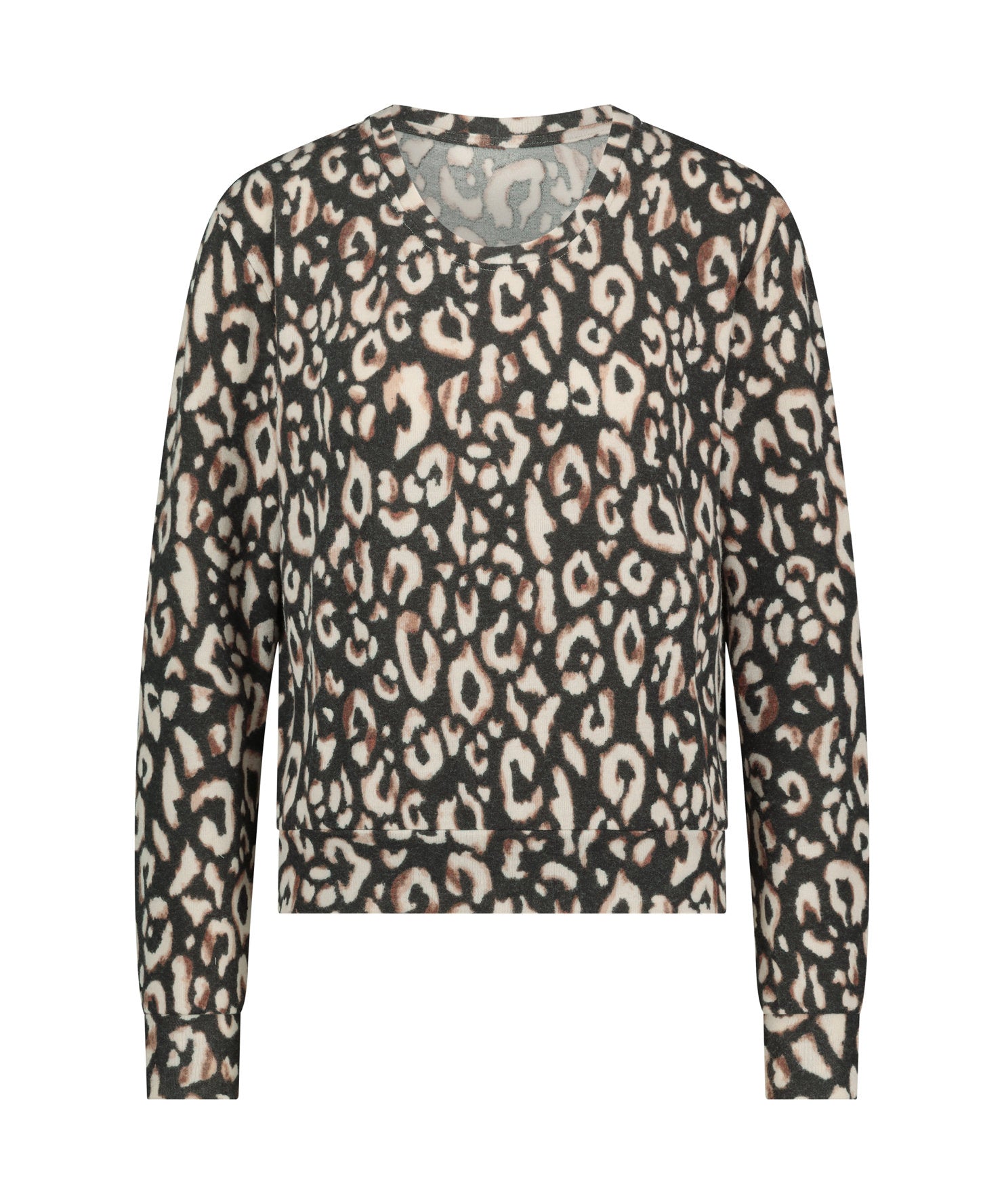 Jersey Long Sleeved Pyjama Top_203203_Black_05