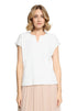 Betty Barclay Offwhite Women Short-Sleeved Pleated Shirt SKU: 2035-3185_1014 Image 02