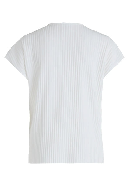 Betty Barclay Offwhite Women Short-Sleeved Pleated Shirt SKU: 2035-3185_1014 Image 03