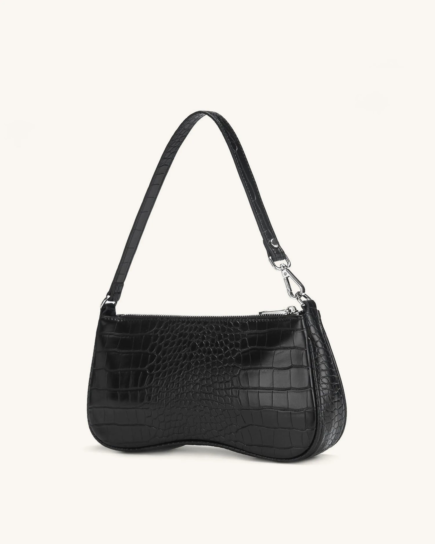 JW PEI_Black Croc_Eva Shoulder Handbag_20402-4_Black Croc_02