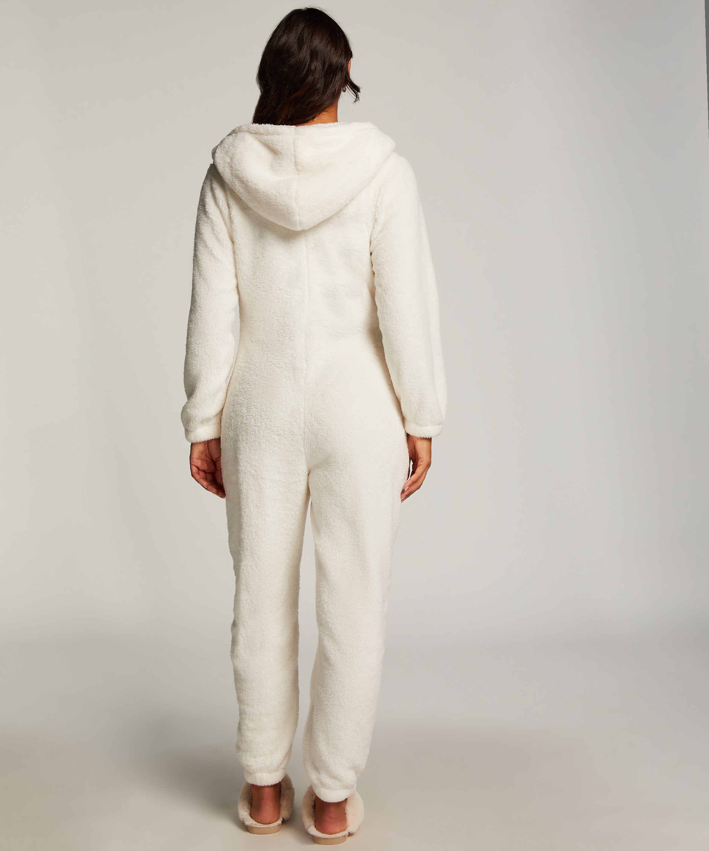 Onesie Fluffy Fleece Hood_204165_Snow White_03