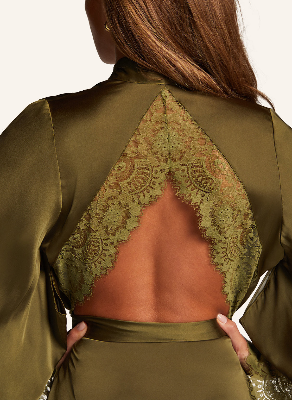 Kimono Long Satin Lace Back_204173_Sphagnum_08