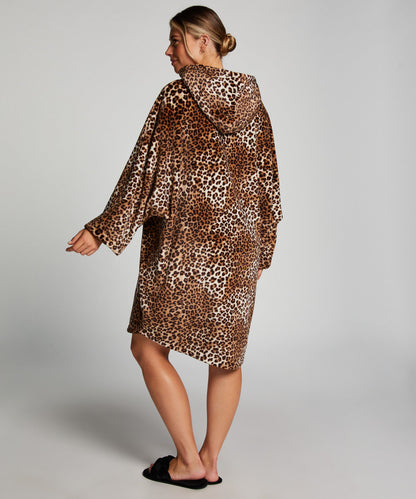 Poncho Flannel Fleece Leopard_204187_Oatmeal Melee_03