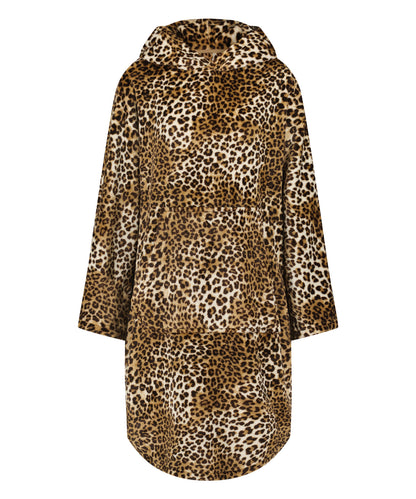Poncho Flannel Fleece Leopard_204187_Oatmeal Melee_04