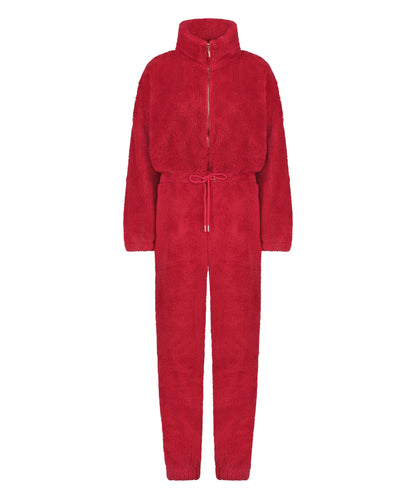 Onesie Fluffy Fleece Zip Up_204197_Bright Rose_04