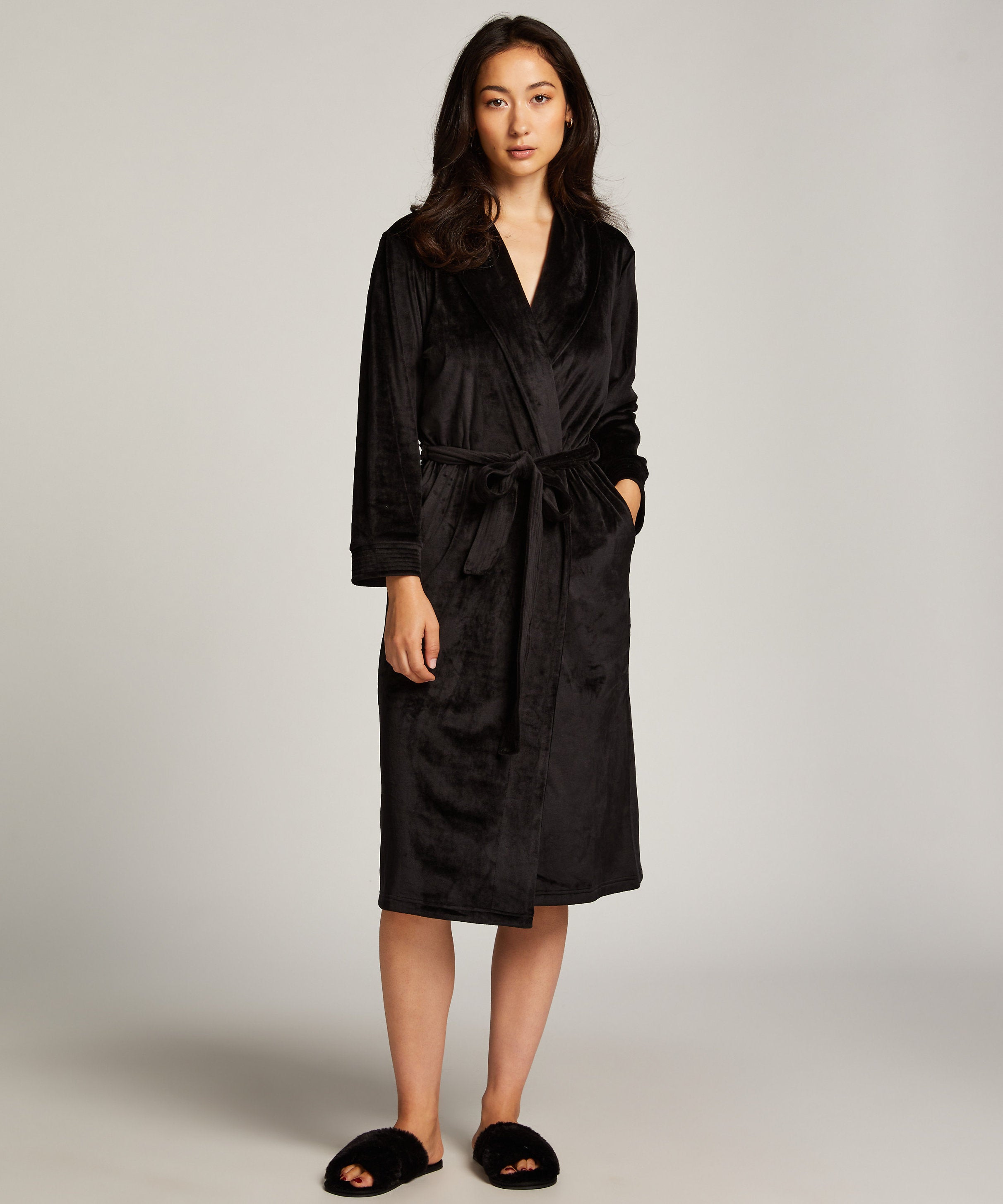 Robe Velours Long Quilt_204198_Black_01