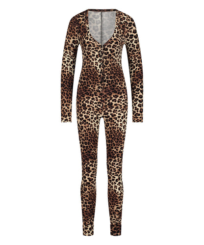 Onesie Slim Rib Henley Leopard_204200_Oatmeal Melee_04