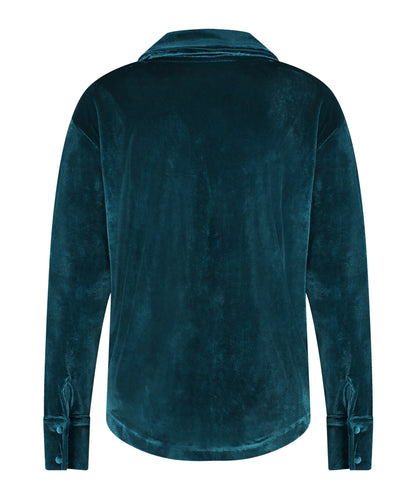 Jacket Long Sleeve Shiny Velours Piping_204201_Reflecting Pond_06
