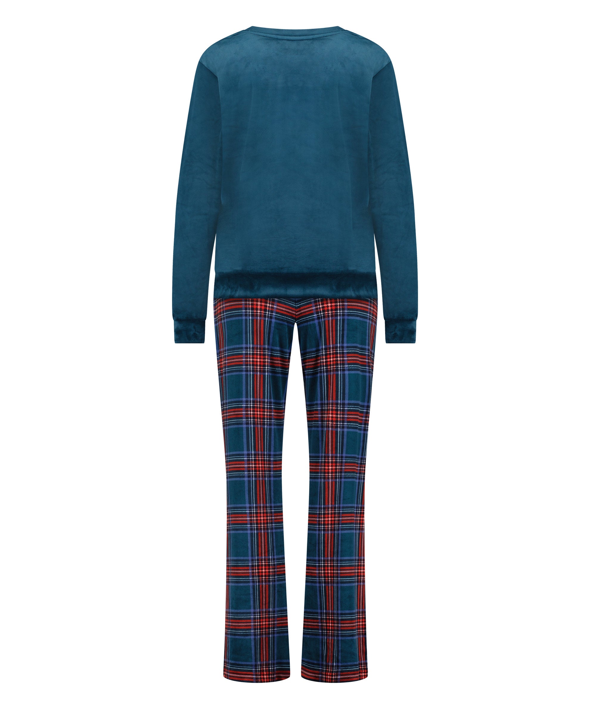 Pajama Set Velours Check_204214_Reflecting Pond_05