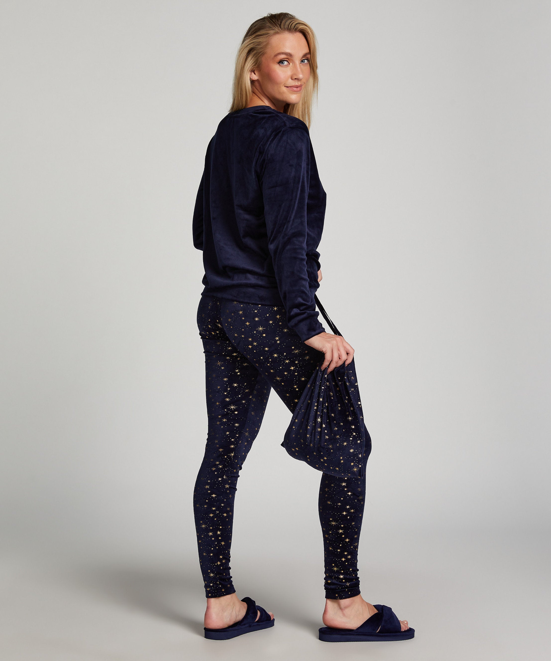Pajama Set Camisole And Shorts_204219_Navy Blue_03