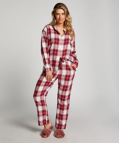 Pant Flannel Straight Check_204233_Cerise_03