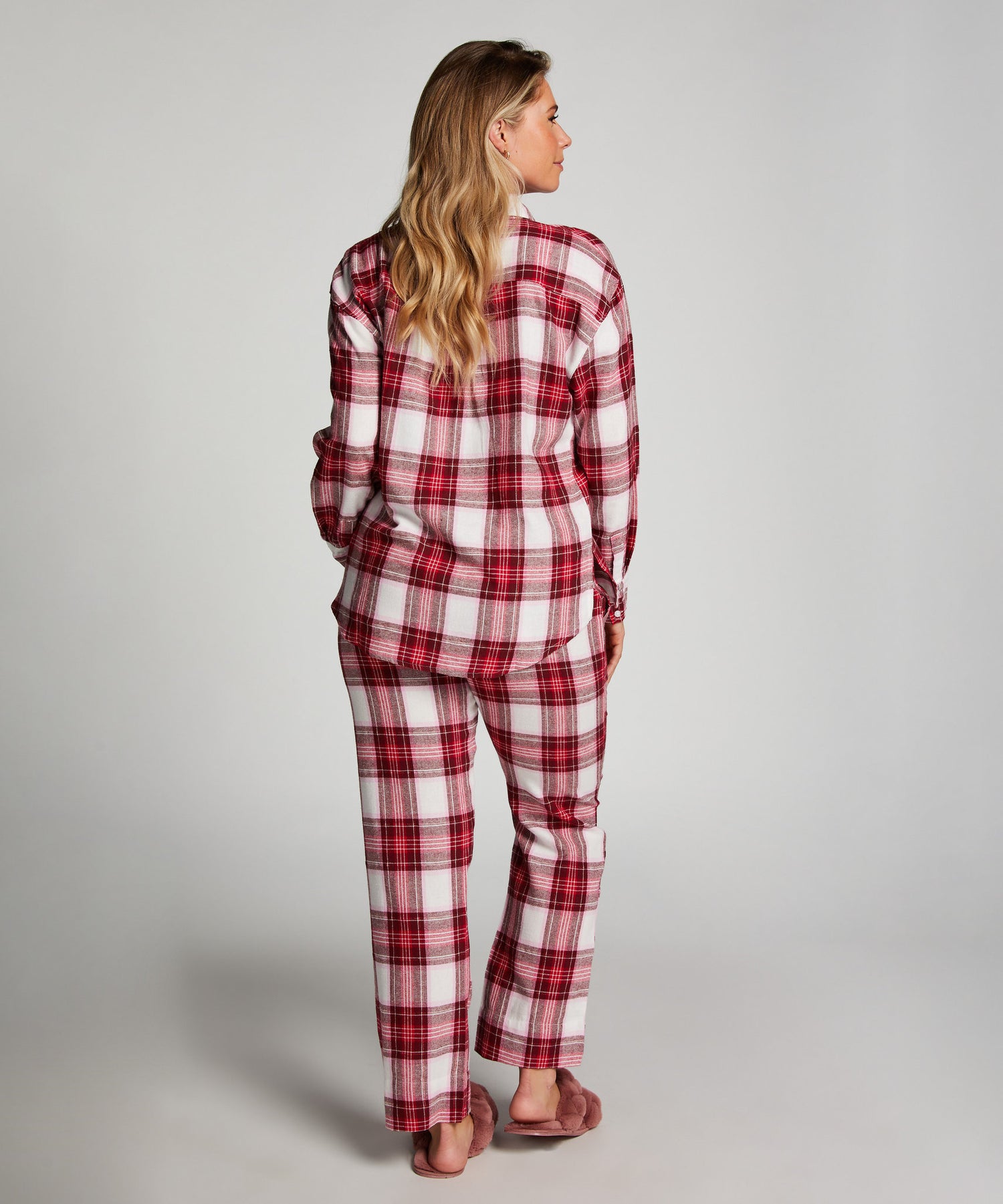 Pant Flannel Straight Check_204233_Cerise_04