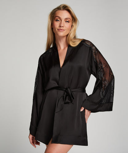 Kimono Satin Lurex Lace Donna_204254_Black_05