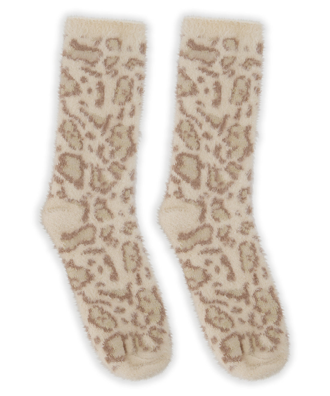 Leopard Lurex Fluffy Sock_204291_Tapioca_02