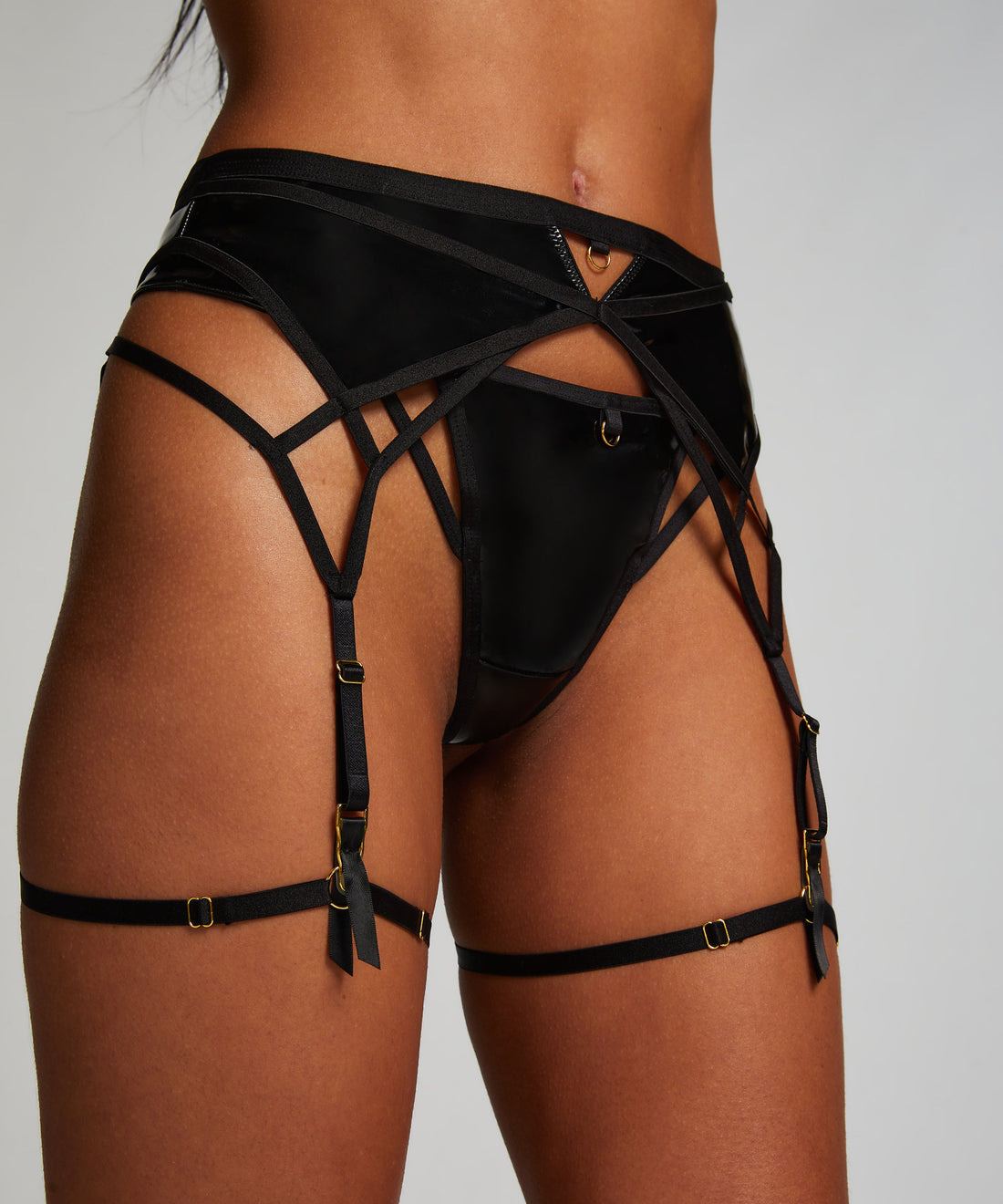 Seductress High Gloss Suspenderbelt_204315_Black_04