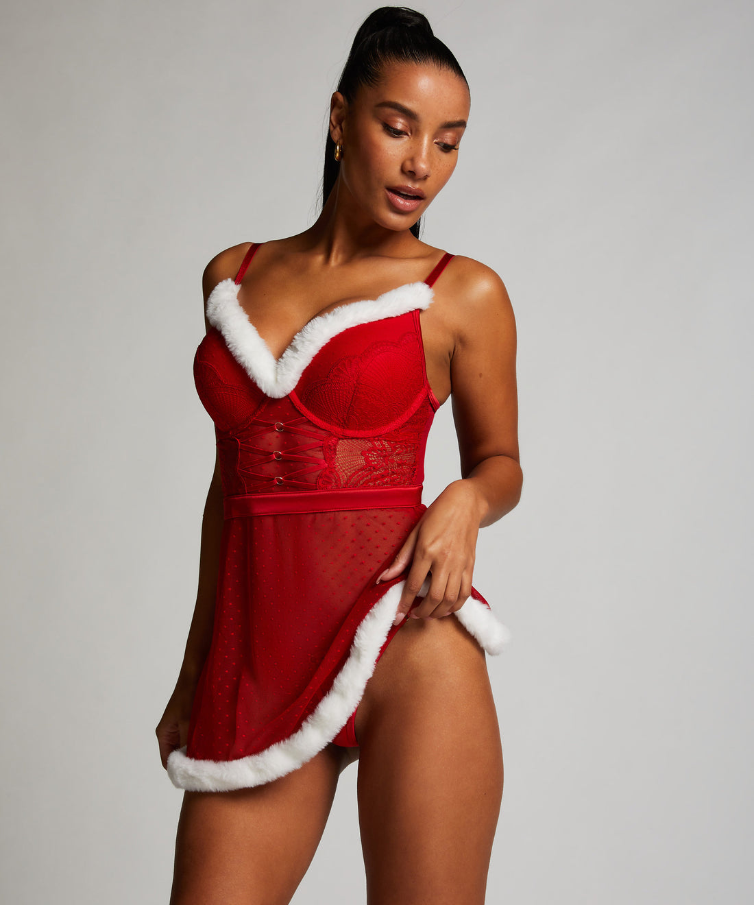 Wired Sexy Santa Babydoll In Different Cup Sizes_204453_Tango Red_02