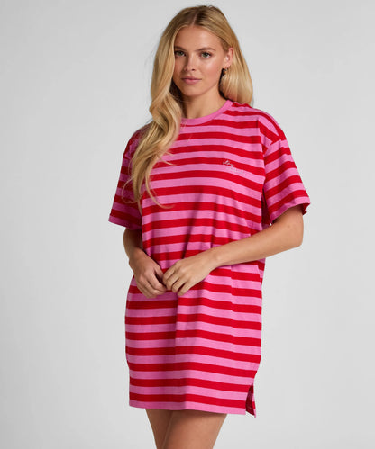 Hunkemoller Pink Women Round Neck Nightshirt SKU: 205009_Pink Image 01