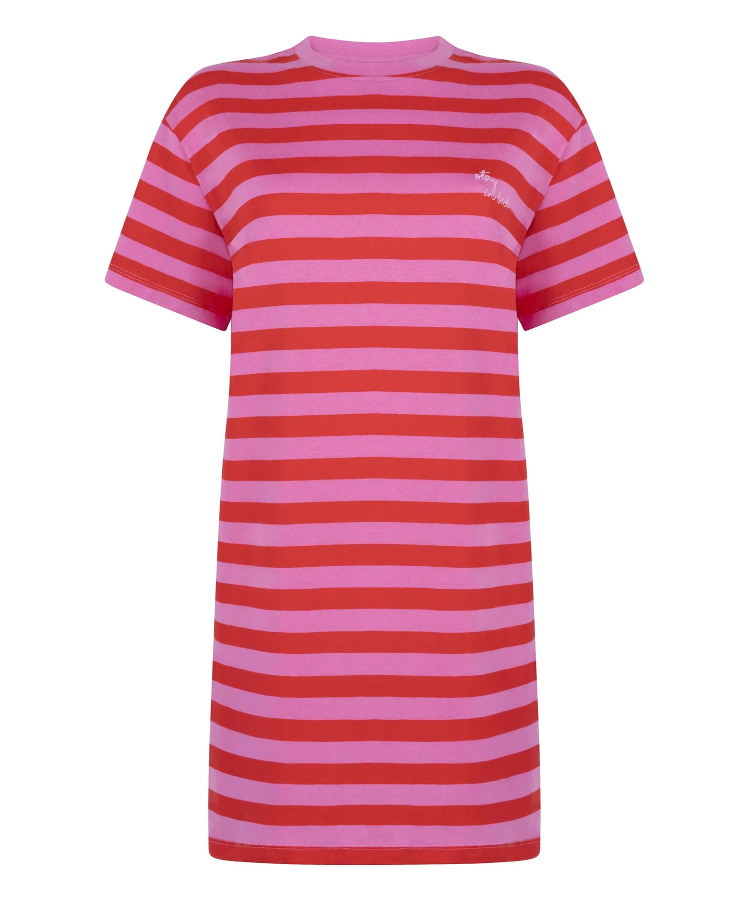 Hunkemoller Pink Women Round Neck Nightshirt SKU: 205009_Pink Image 04
