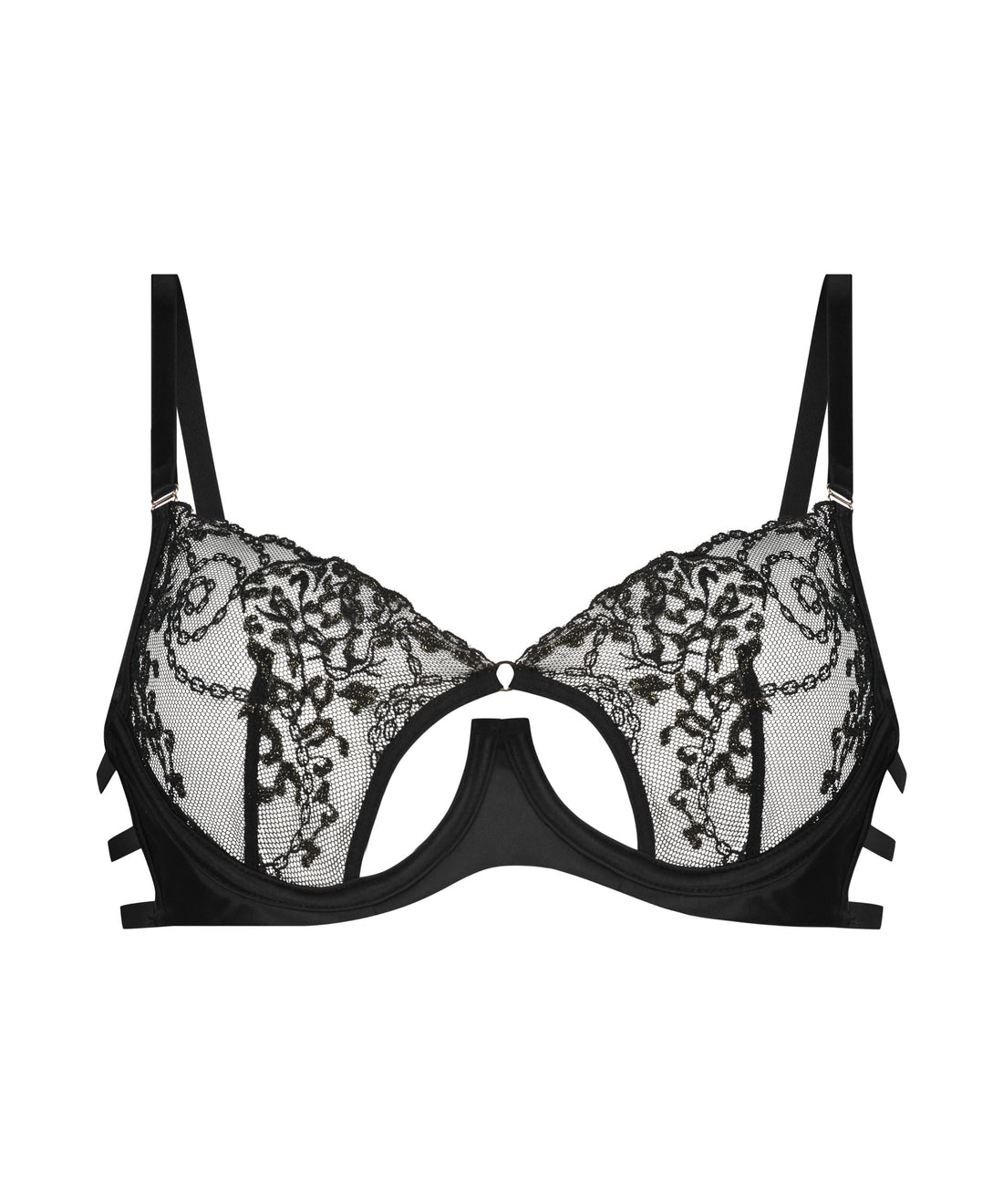 Felicia Non-Padded Underwired Bra in Different Cup Sizes_206167_Caviar_01